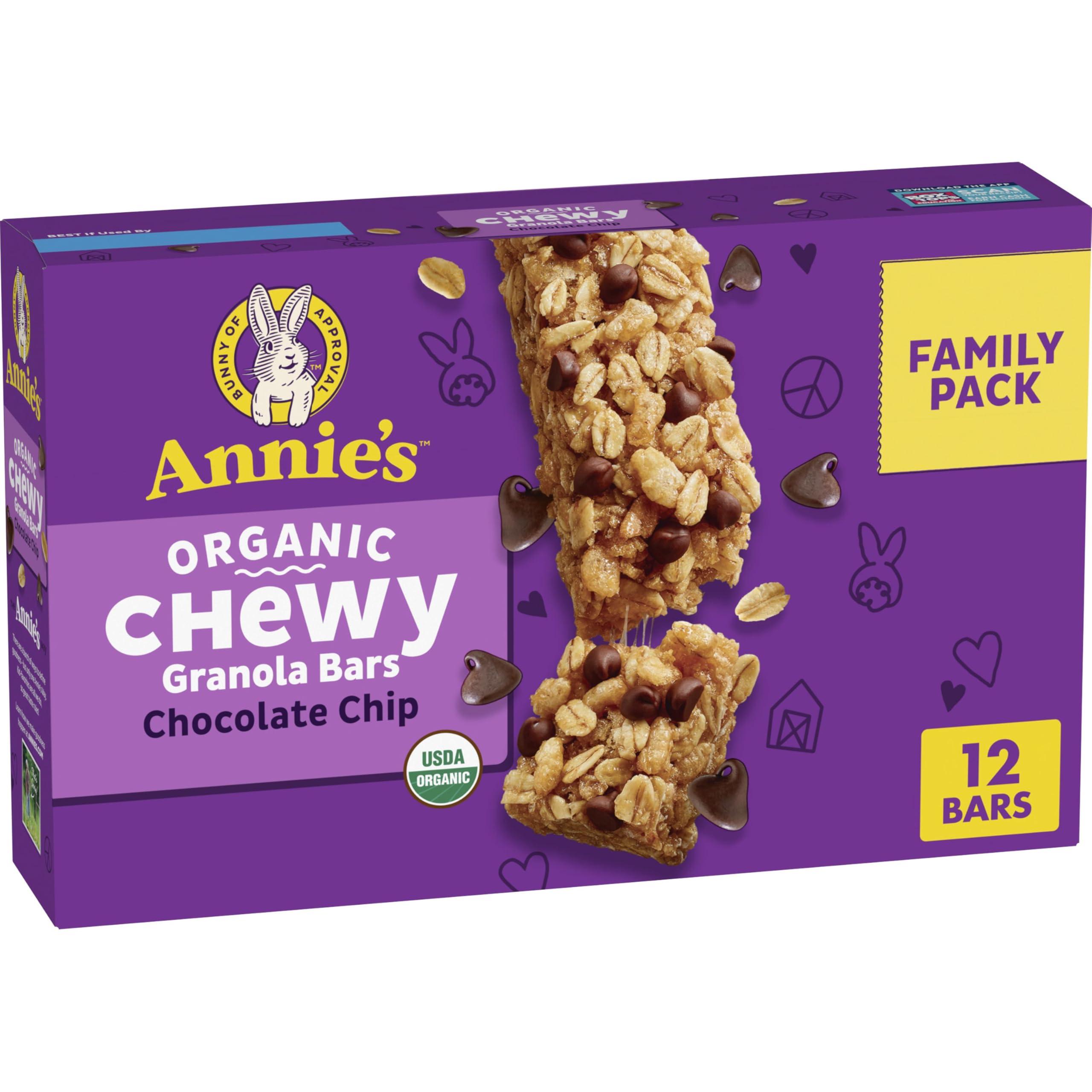 Annie's Homegrown Annie\'s Organic Chewy Granola Bars, Chocolate Chip, 12 ct