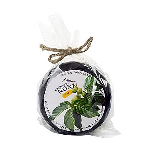 Kingfisher's Noni Kingfisher's Noni Soap, 100% Natural, Made with Noni Extract, Perfect Cleanser for Normal and Oily Skin, For Face and Body, Unscented, Helps Acne, For Men, For Women, 3 pack of 105g/3.7oz