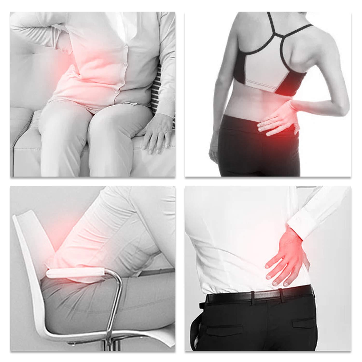 CHENGNAN CHENGNAN Breathable Lumbar Pillows Back Support Ergonomics Lumbar Cushion 40D Density Memory Cotton for Office,Car,G