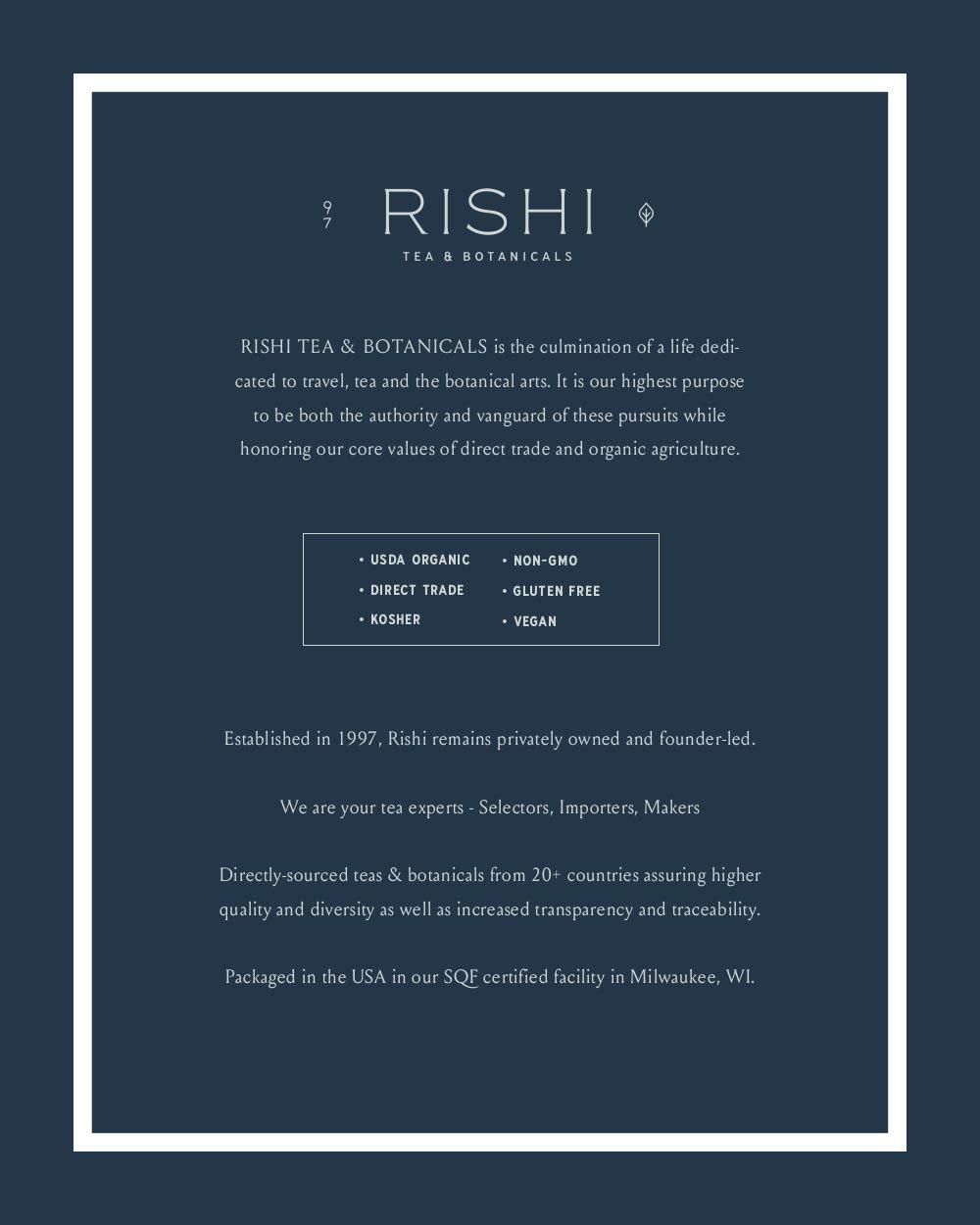 Rishi Tea Rishi Tea Lavender Mint & Chamomile Medley Tea - Organic Sachet Tea Bags, Caffeine Free Botanical Tea Bundle - 50 Count (Pack of 2)