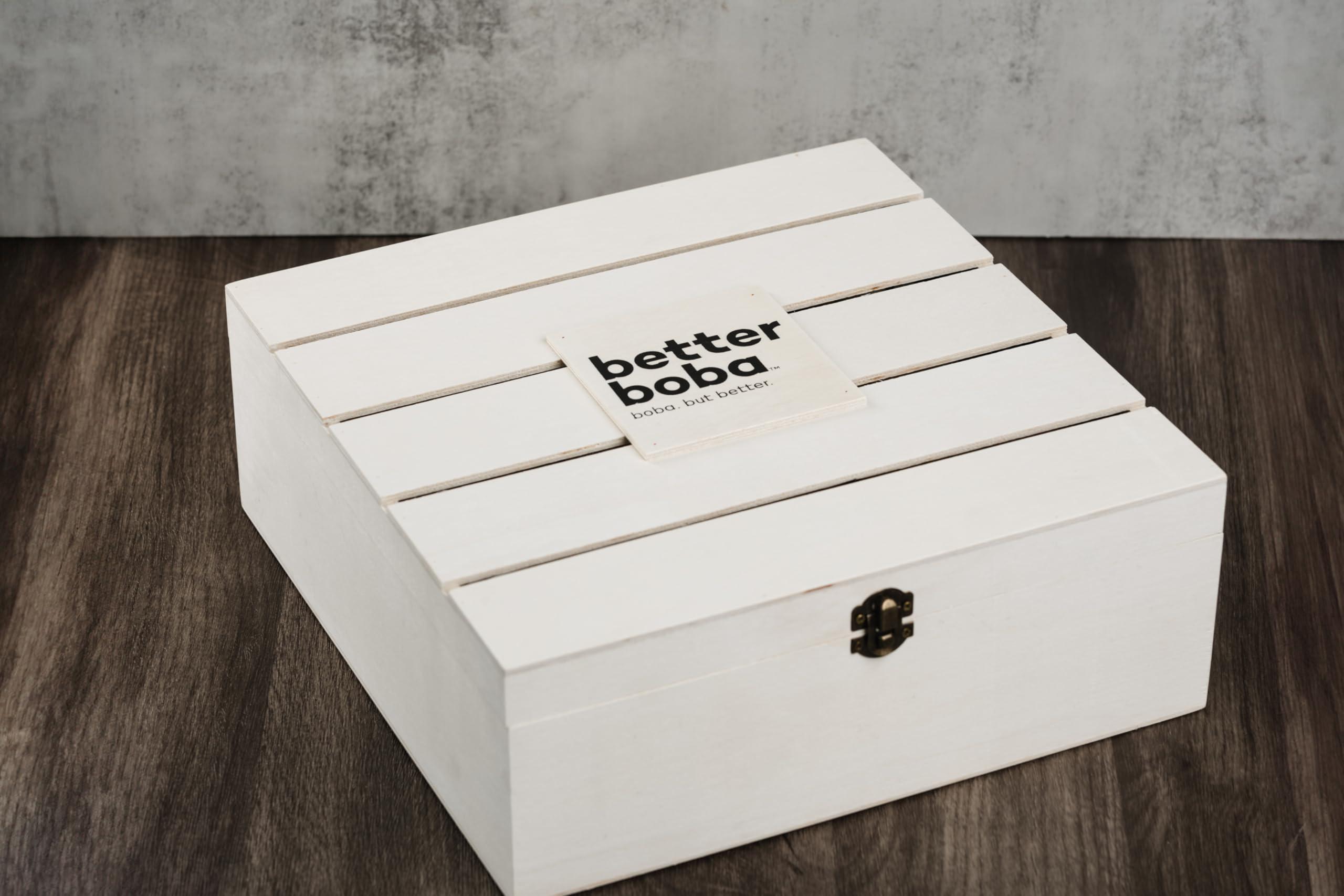 Better Boba Better Boba Tea Kit | DIY Home Bubble Tea Set - Brown Sugar Boba Pearls, Reusable Boba Straw, Tumbler, 3 Black Tea| Vegan Gluten-Free Tapioca Pearls