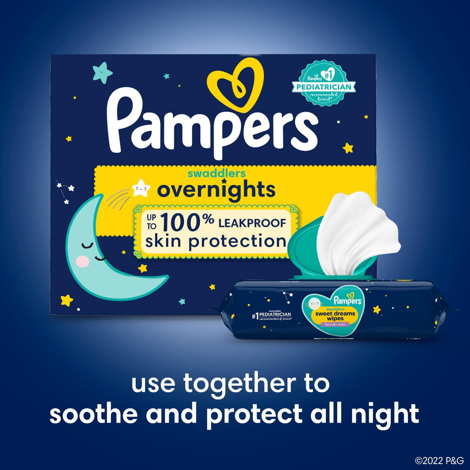 Pampers Pampers Overnight Diapers - Swaddlers Overnights - Size 5, 50 Count, Disposable Baby Diaper, Night Time Leak and Skin Protection