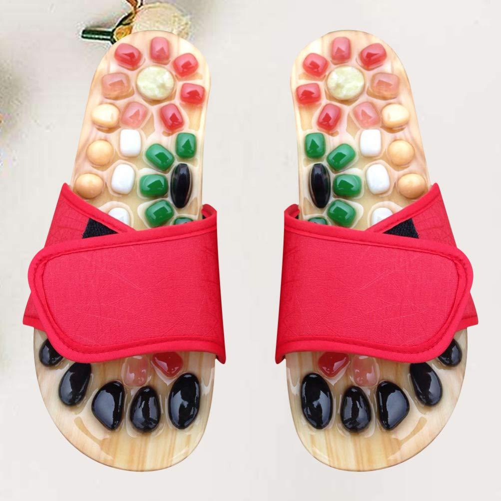 EXCEART Sandals Sandalias Therapeutic Slippers Foot Reflexology Slippers Pebble Slippers Foot Massage Slippers Massage Shoes Mens Rock Summer