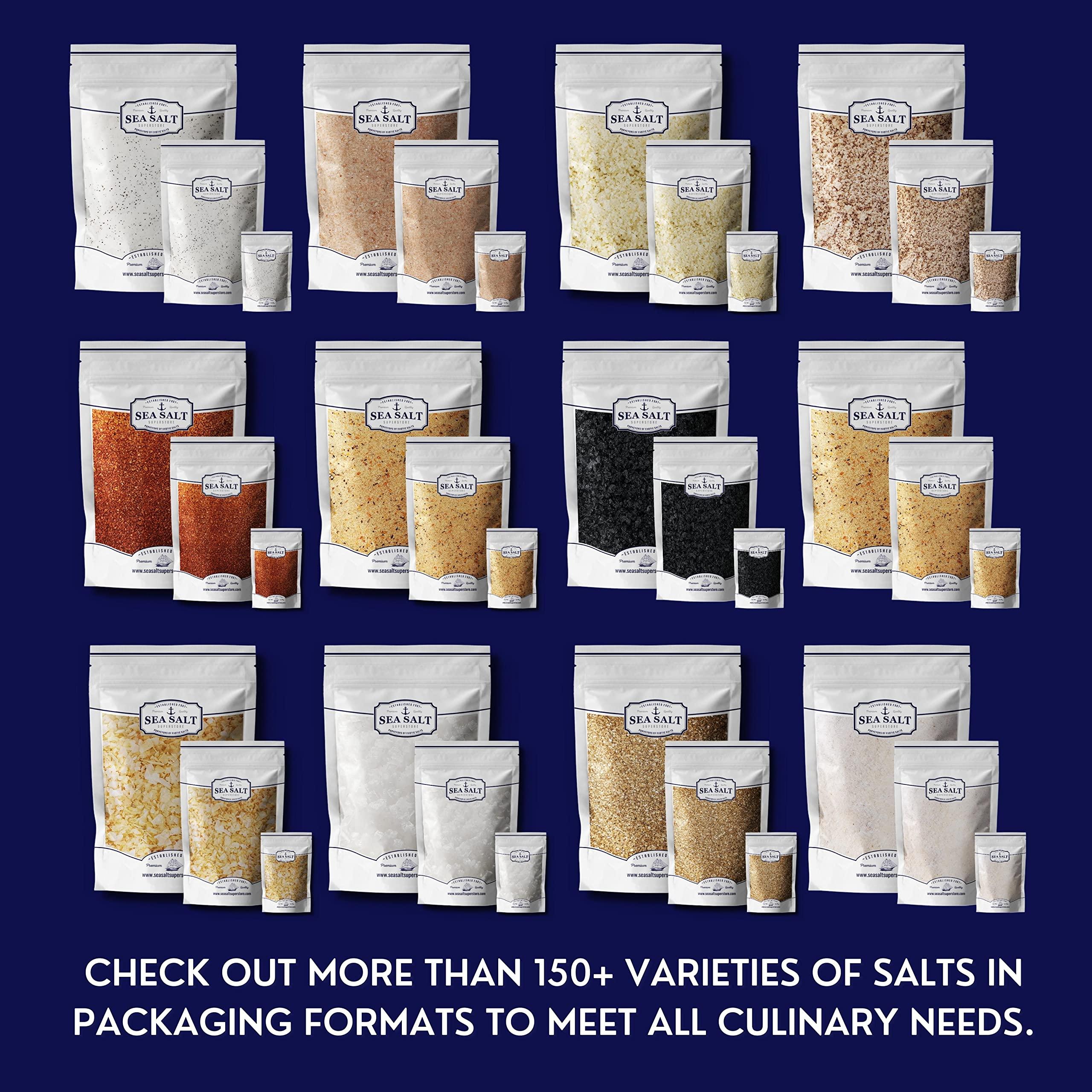 Sea Salt Superstore Smoked Bacon Sea Salt, Bacon Seasoning Smoked Salt, Alderwood Smoked Sea Salt, Bacon Infused Cooking and Finishing Salt, 5 oz Bag Bacon Salt, Sea Salt Superstore