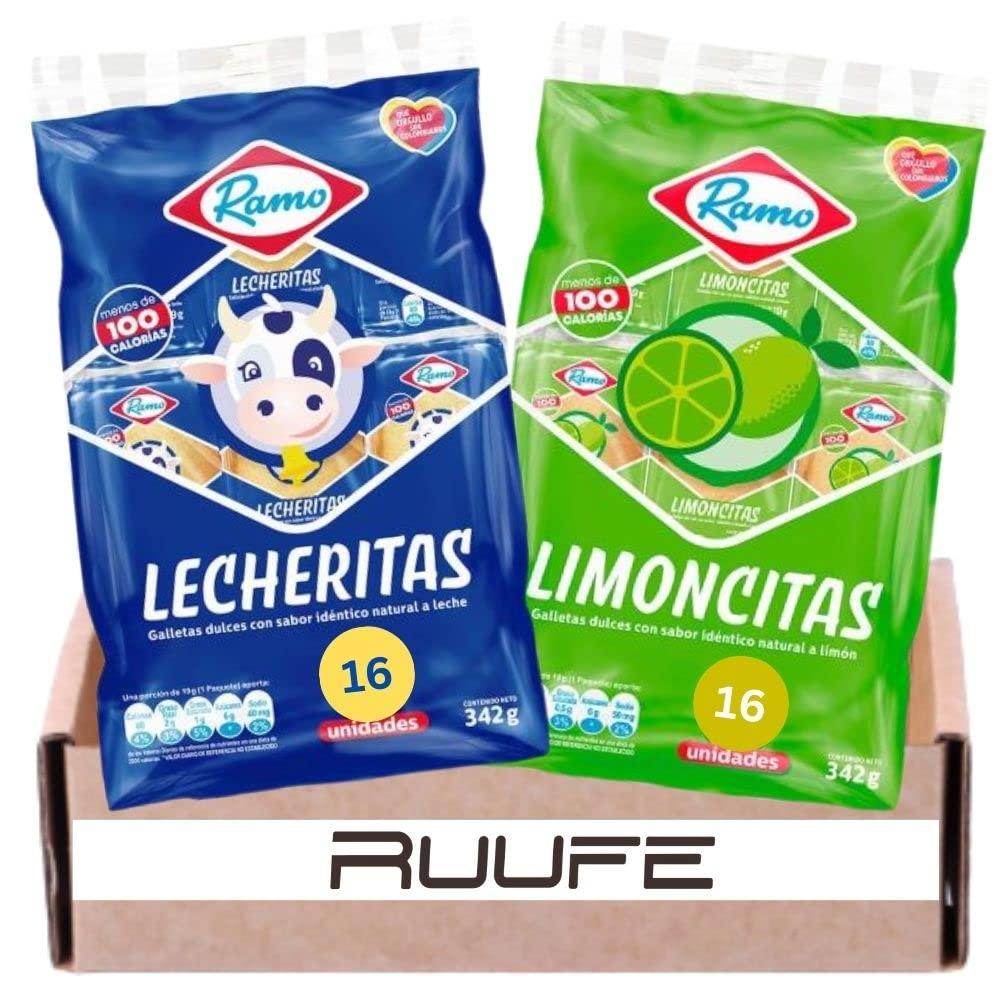 No applicable Galletas Lecheritas limoncitas Ramo - Sweet and Soft Crakers (32 pack) Lime Flavor Galletas Colombianas Colombian snacks comida colombiana mecato colombiano