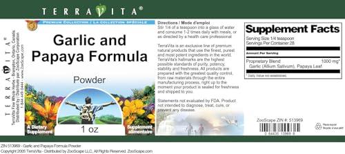 TerraVita Garlic and Papaya Formula Powder (1 oz, ZIN: 513969) - 3 Pack