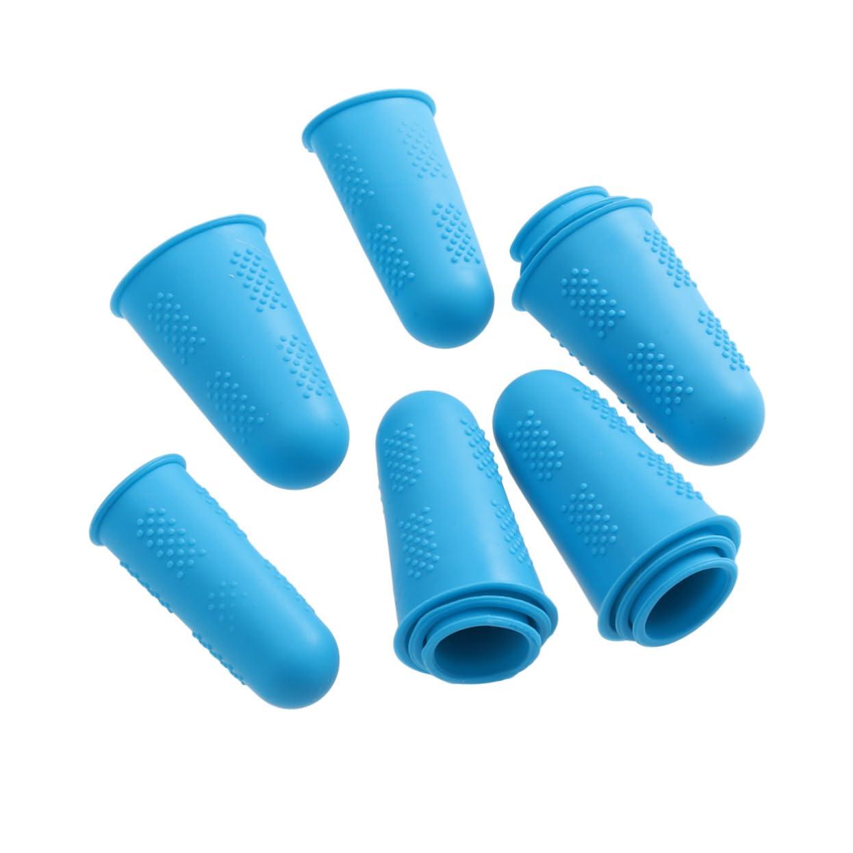 COLLBATH COLLBATH Silicone 12 Pcs Fingertip Protectors Gloves Nail Non-Slip and Flexible