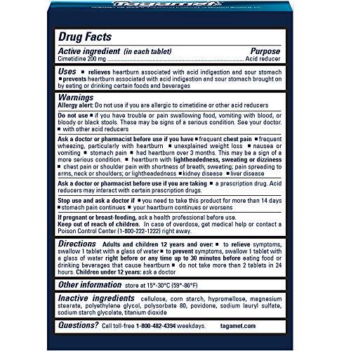 Tagamet Tagamet HB 200 mg Cimetidine Acid Reducer and Heartburn Relief, 70 Count