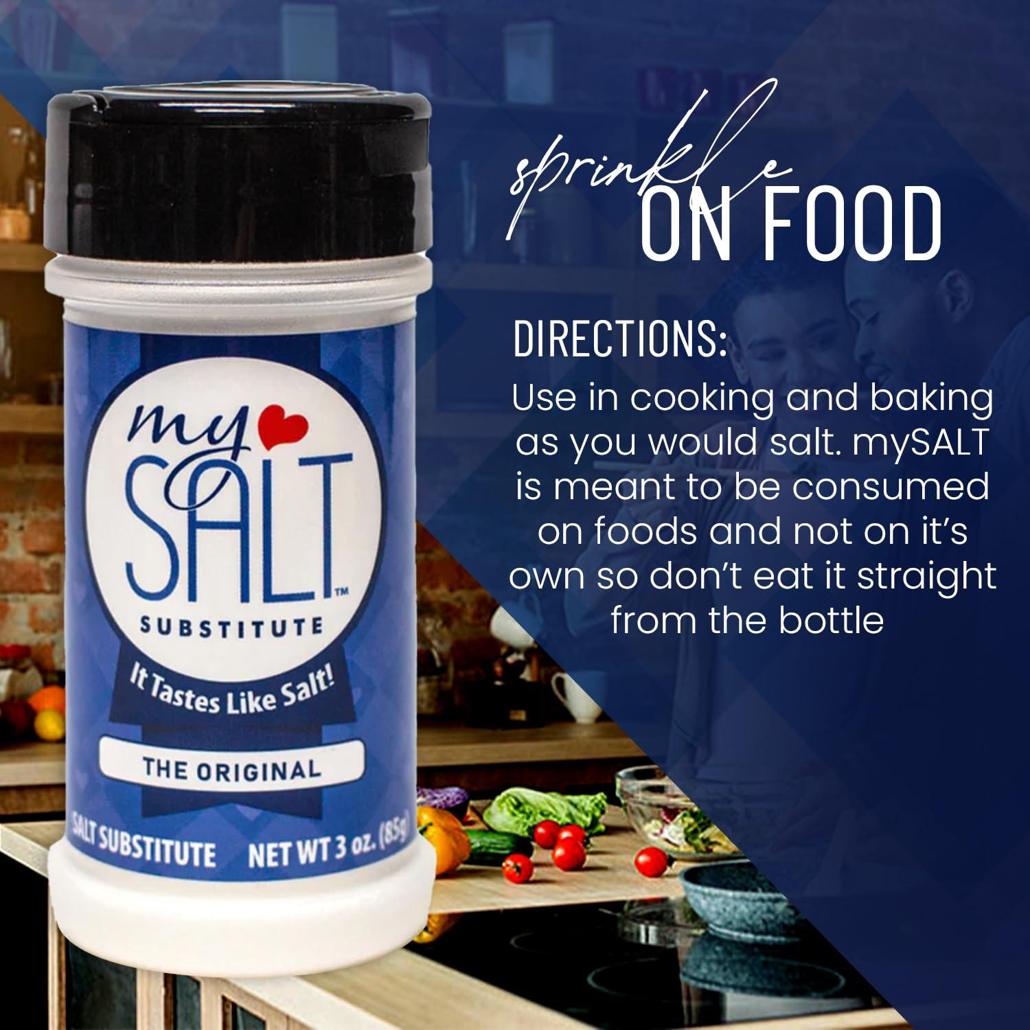 My Salt MySALT Original Salt Substitute 100% Sodium-Free Use at The Table and In All Your Low-Sodium Foods and Recipes