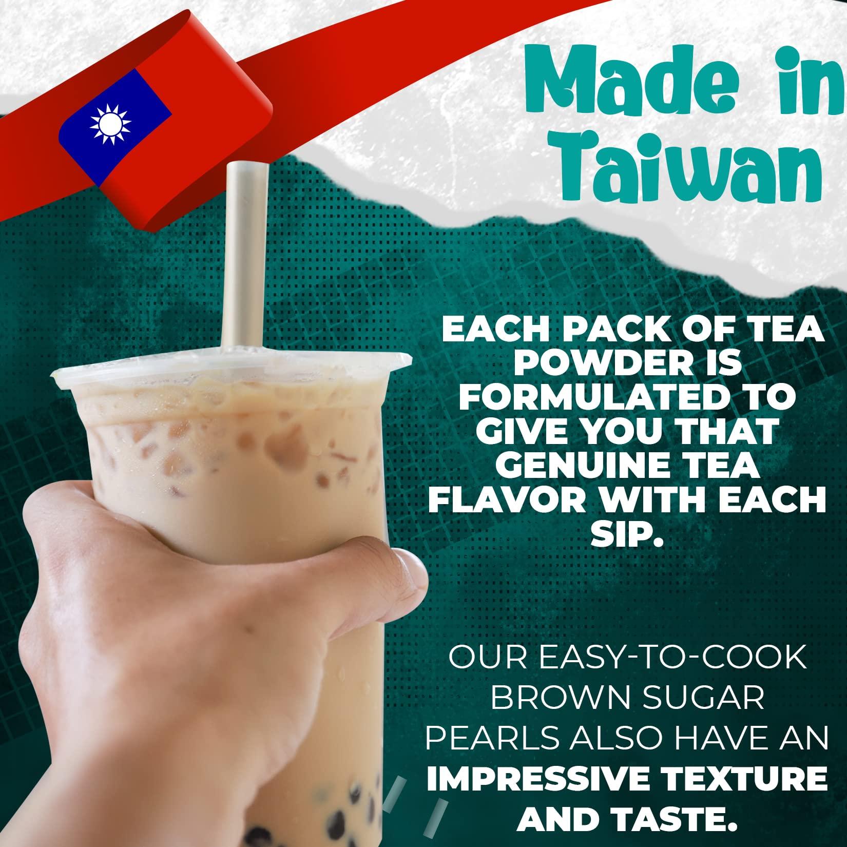 Fusion Select Fusion Select 5 Packs Authentic Tea Flavors Sakura, Lavender, Rose, Thai Tea, Original Milk Tea Boba Tea Kit Extra Rich Flavor Bubble Tea Drinks, Boba Tapioca Pearl, Boba Straws, Complete Boba Kit