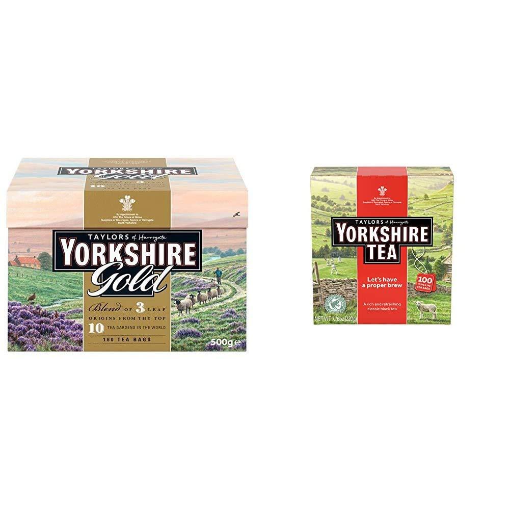 Yorkshire Tea Yorkshire Tea Assortment Bundle with 160 Yorkshire Gold Teabags + 100 Yorkshire Red Teabags
