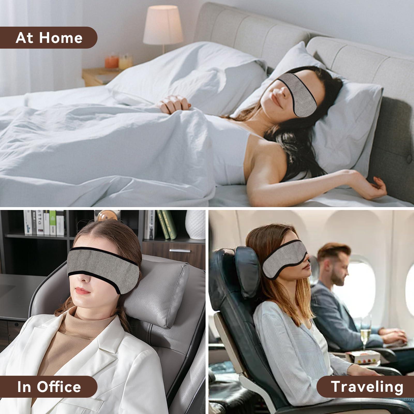 Agatige Soundproof Sleep Earmuff Headband, Sleeping Noise Cancelling Ear Wrap Ear Muffs Winter Women Sleep Mask for Men Women (Grey)