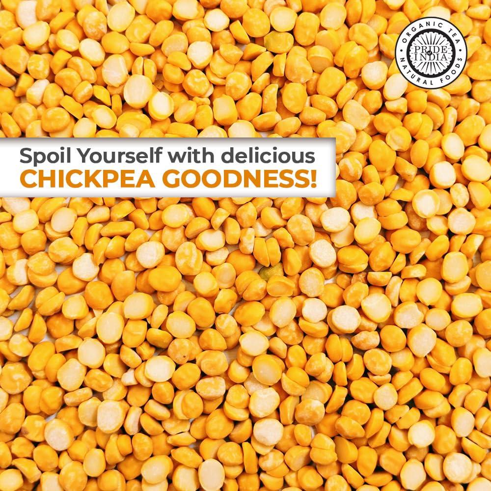 Pride Of India Pride Of India - Indian Split Yellow Chickpea Lentils - Protein & Fiber Rich Chana Dal, 3.0 Pound Jar