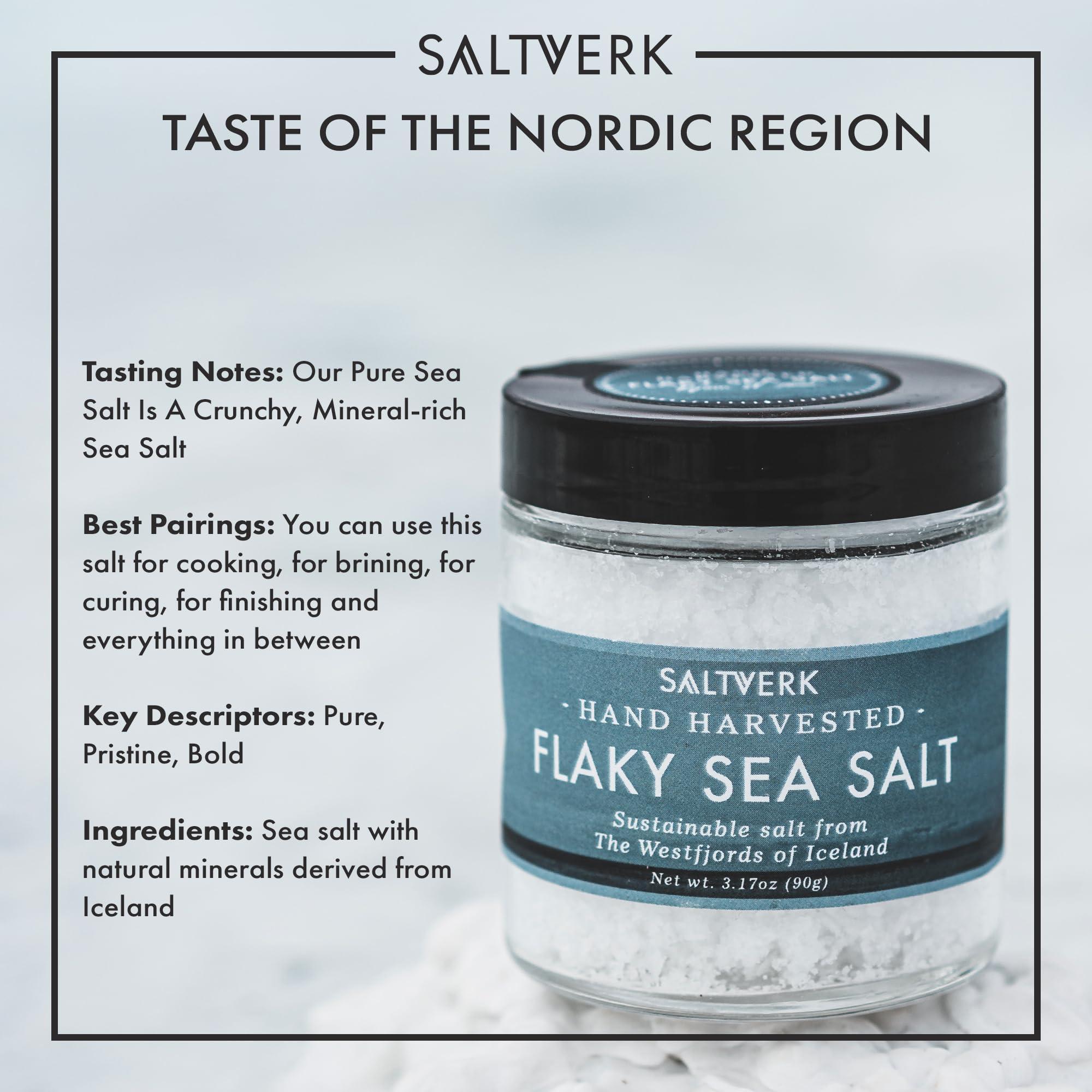 Saltverk Saltverk Icelandic Sea Salt - Flaky Pure + Birch Smoked Bundle