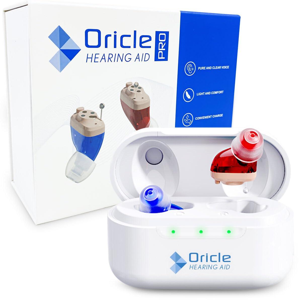 Oricle Oracle Pro Hearing Aids for Seniors - Oricle 16 Channel Hearing Aids with Noise Cancellation & Improved Sound Processing - OTC CIC Hearing Aids for Hearing Loss in Adults