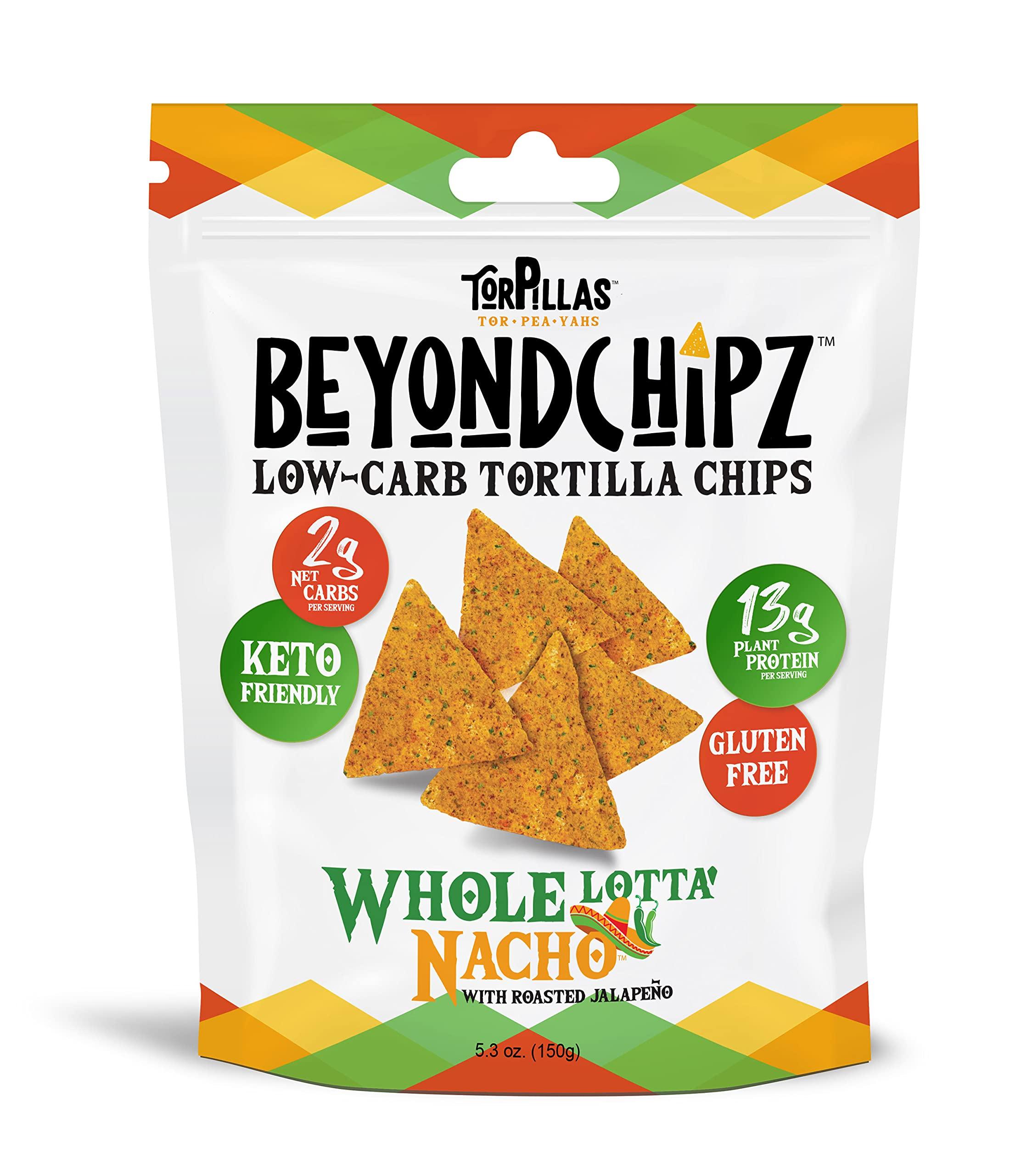 BeyondChipz BeyondChipz Low Carb Tortilla Chips, Whole Lotta\' Nacho, Keto Friendly, Gluten Free, One 5.3oz Bag