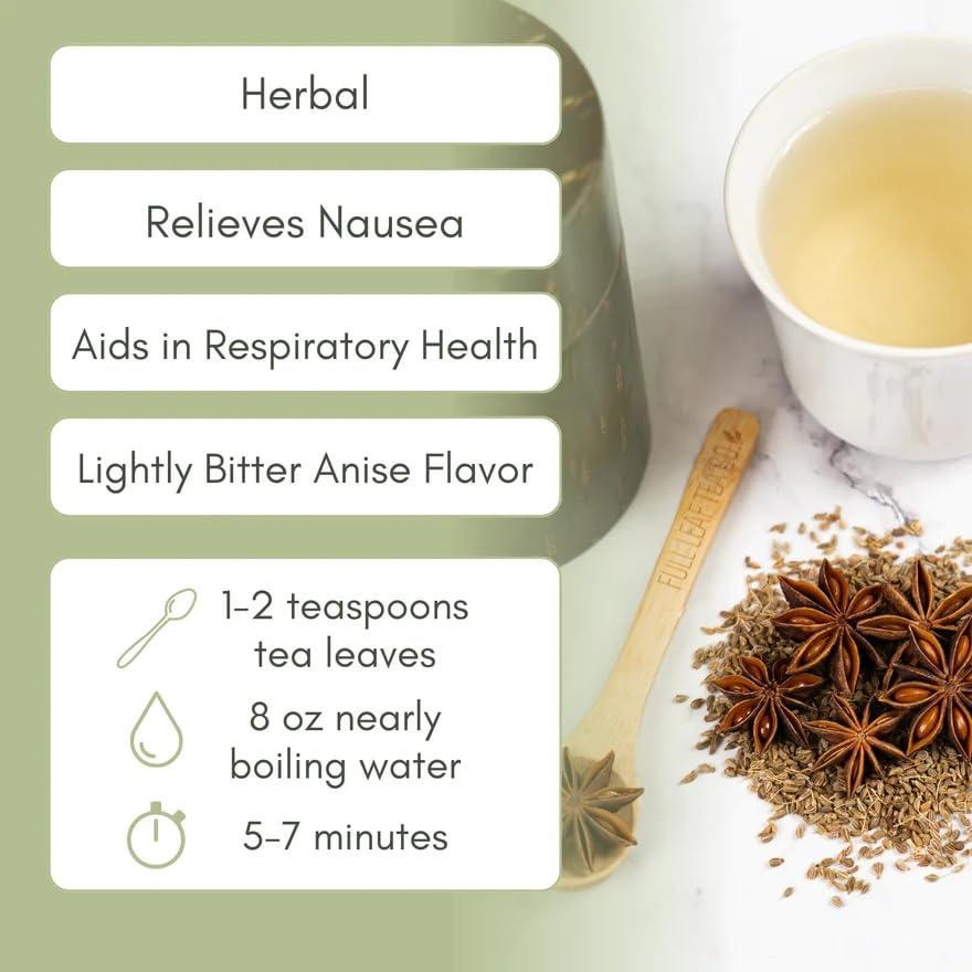 Full Leaf Tea Co. Organic Star Anise - 2 oz Bag (Approx. 30 Servings) | Full Leaf Tea Co.