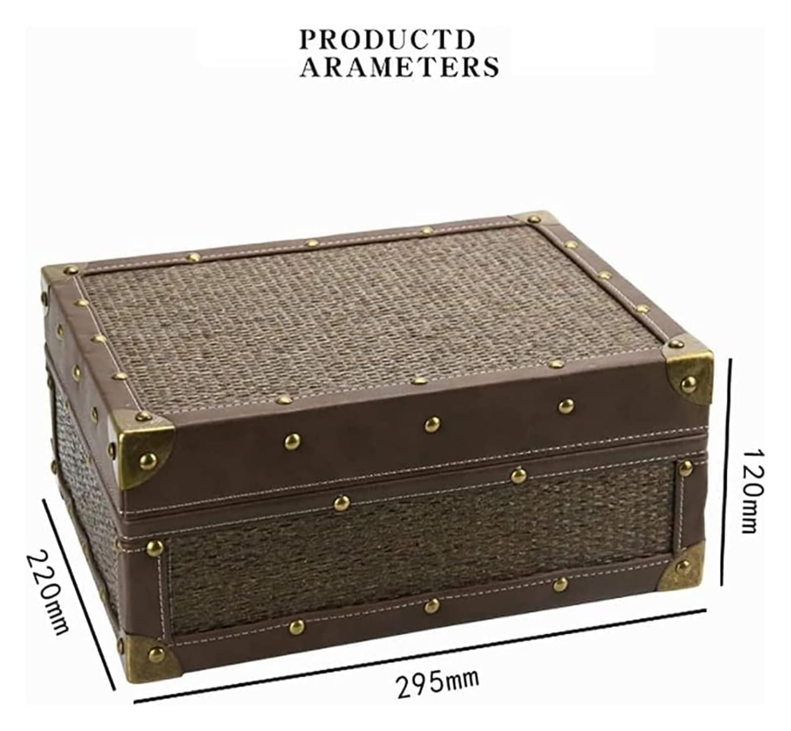 TiStm Cigar Humidor Handcrafted Humidor, Handmade, Desktop Cigar Storage, with Hygrometer Humidifier, for Men, for 50 Cigars, Ebony Finish