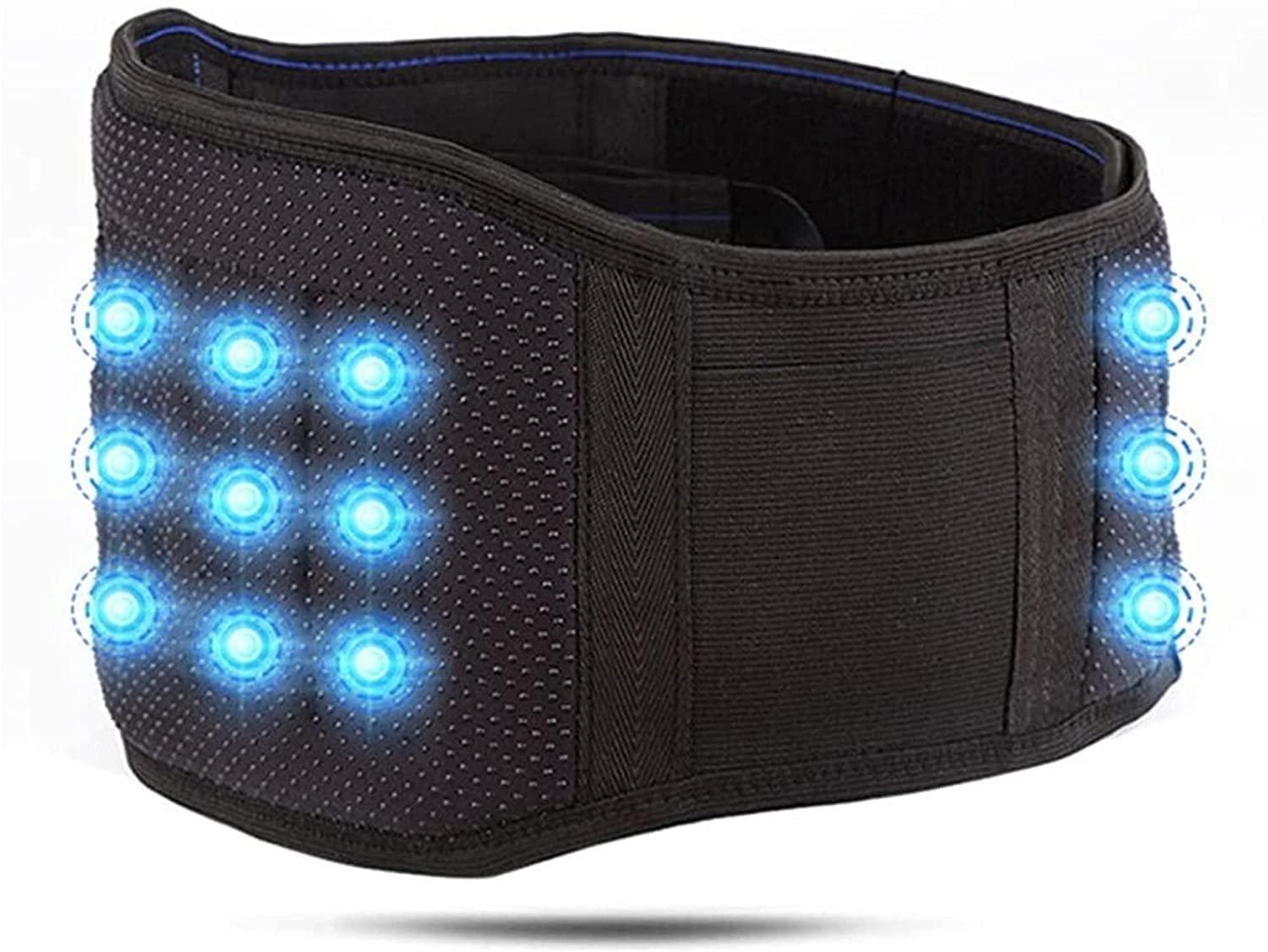 SJHY Lumbar Support Belt Self-Heating Lower Back Brace,Magnetic Therapy Lumbar Support for Sciatica, Spasms, Nerve and Herniated for Pain Relief Back Braces (Color : Black, Size : Medium)