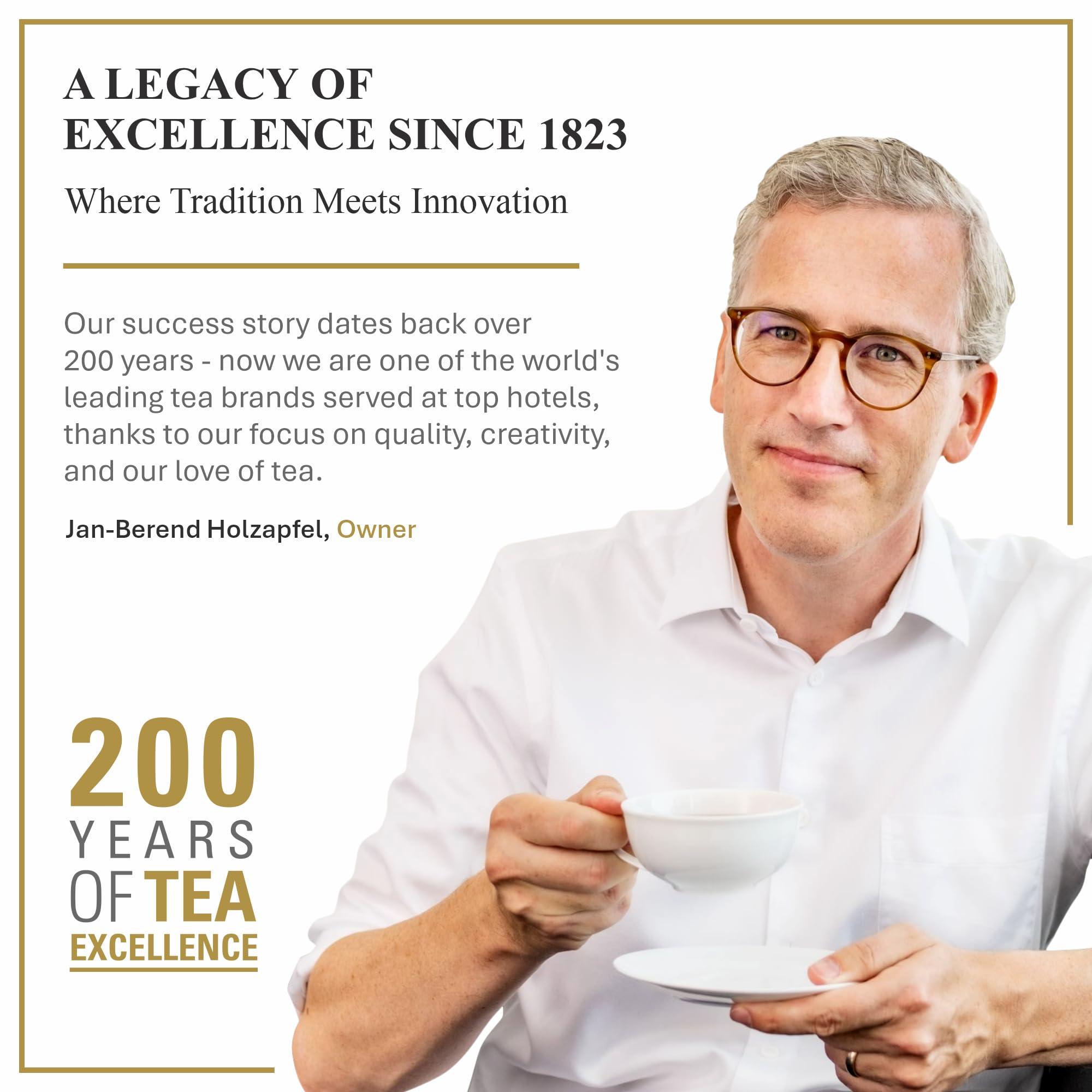 Ronnefeldt Ronnefeldt LeafCup Jasmine Gold - Green Tea Loose Leaf, 15 Individually Wrapped Tea Bags with Cardboard Tag to Hook on Cup - Natural Flavored Green Tea with Jasmine Flavour - Hot or Iced