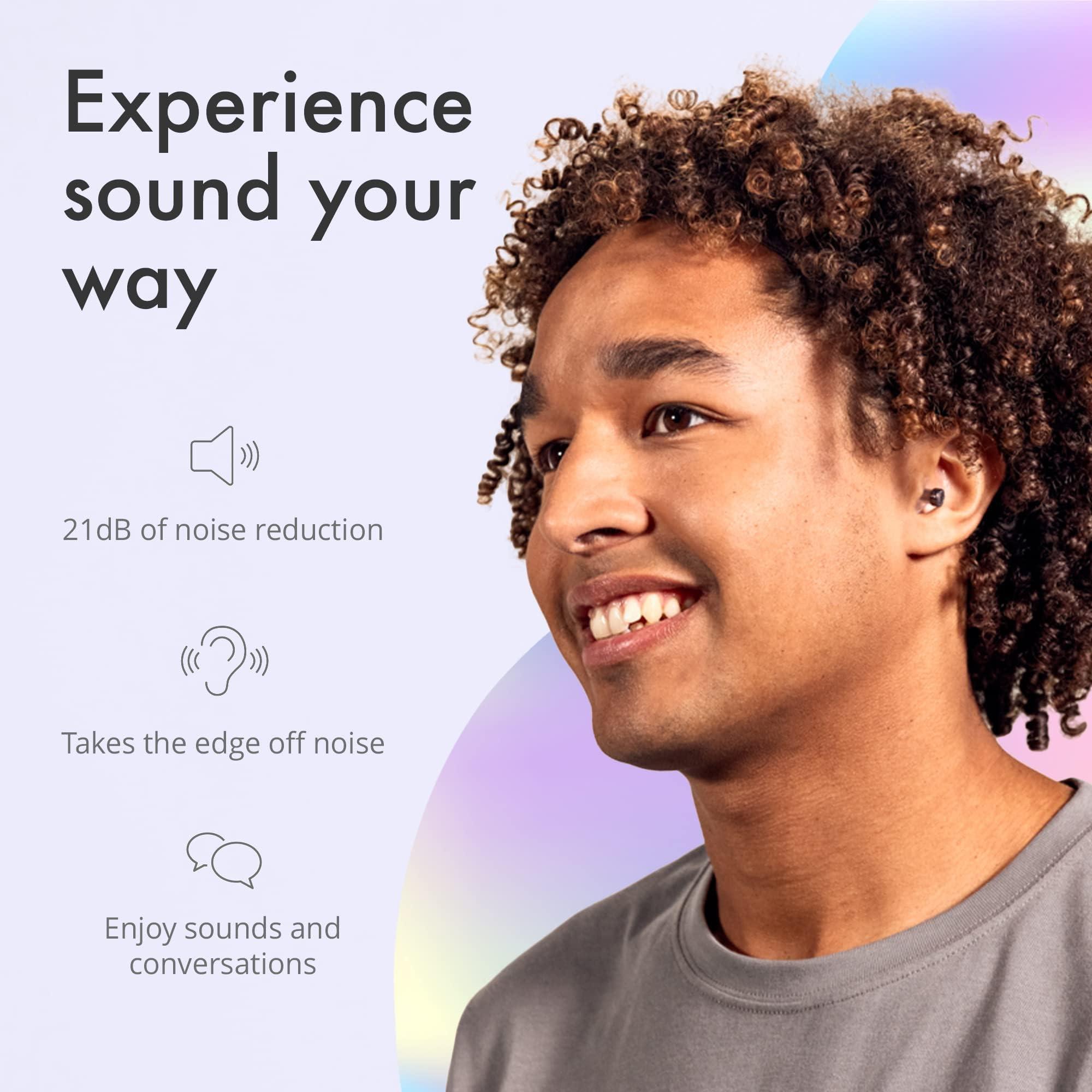 Alpine Alpine ClearTone - High Fidelity Ear Plugs for Concerts, Noise Sensitivity and More - 21dB - Soft & Comfortable - Comes with 3 Sizes: S/M/L - Earplugs for Noise Reduction - Mica