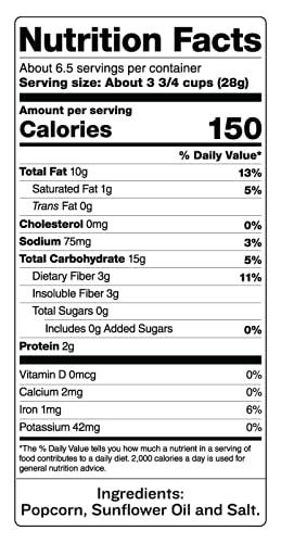 SkinnyPop SkinnyPop Original Popcorn, Gluten Free, Vegan Popcorn, Non-GMO, Healthy Popcorn Snacks, Skinny Pop 6.7oz Party Sized Bags (6 Count)