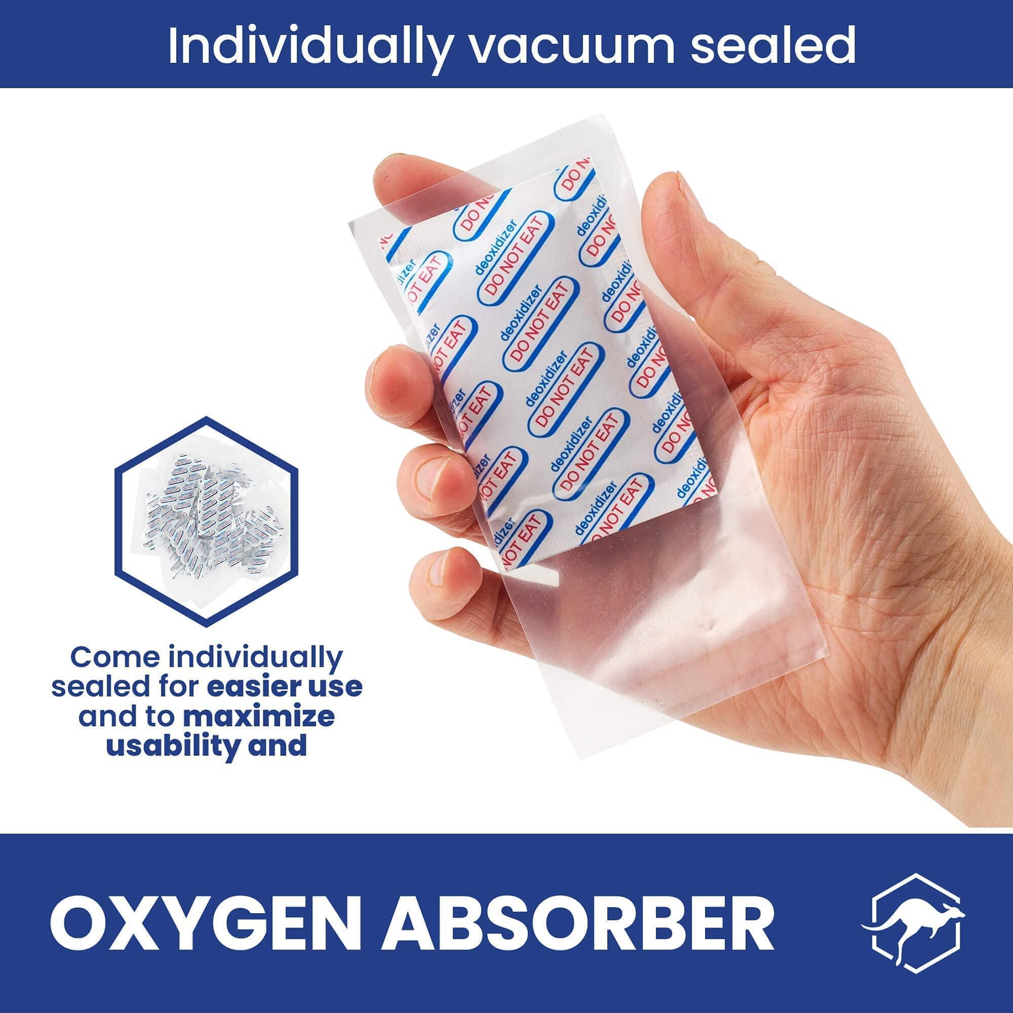 Wallaby Wallaby 400cc Oxygen Absorbers - 100 Count (10x Packs of 10) + 2500cc Oxygen Absorbers - 20 Count (Individually Sealed) - for Long Term Food Storage & Survival