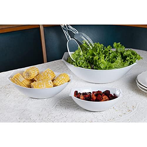 Exquisite Exquisite Pack Of 8 Disposable Plastic Serving Bowls Plastic For Parties Oval | 112 Oz Clear Plastic Bowls For Parties I Disposable Serving Bowls For Salad Bar Buffet | Serving Bowl For Candy & Chips