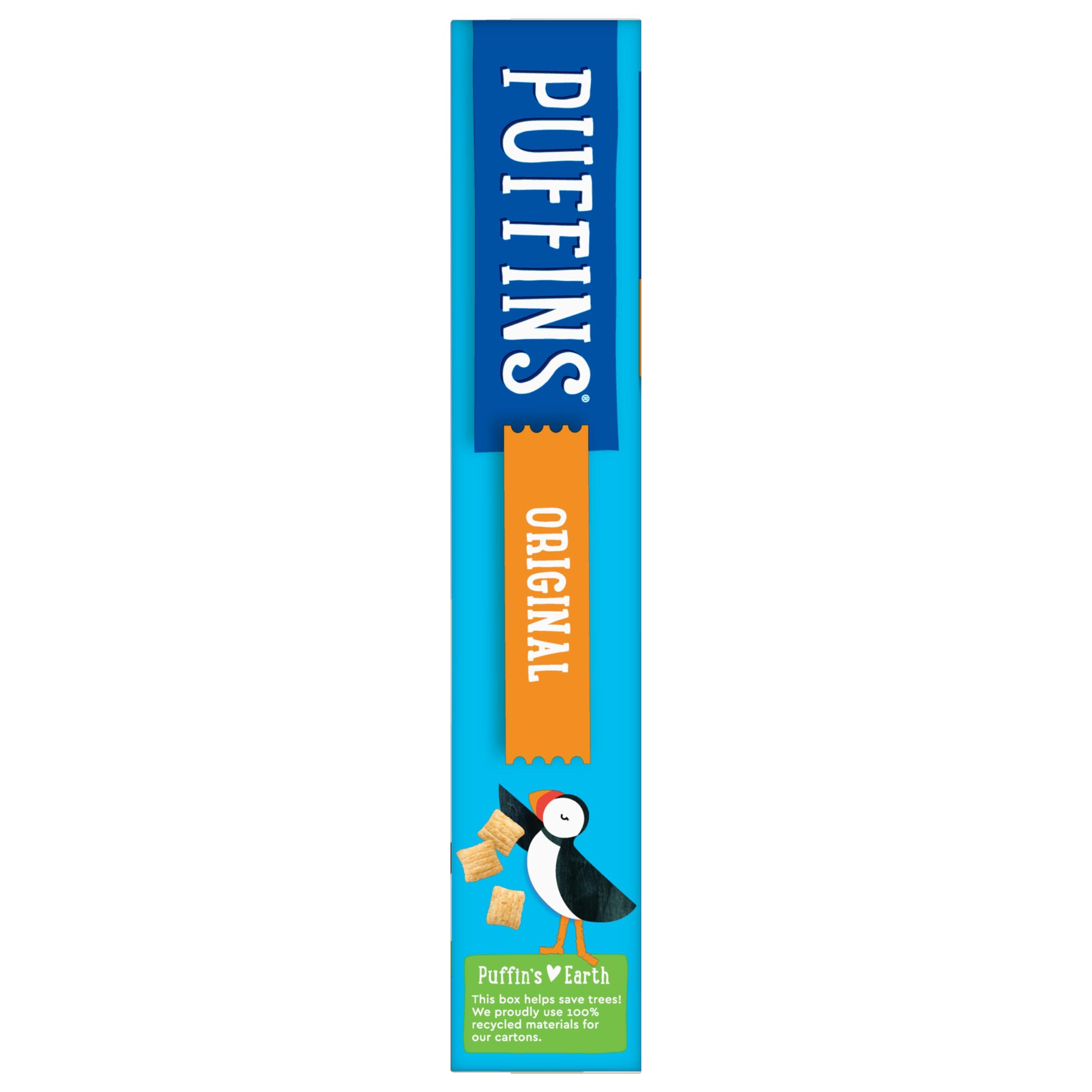 Barbara's Barbara\'s Original Puffins Cereal, Puffed Kids Cereal with Corn and Oats, Vegan, Kosher, Non-GMO Project Verified, 10 OZ Box