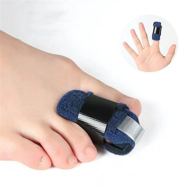 Luhaomisky 2Pcs Blue Small Toe Splints for Straightening Hammer Toe Corrector Toe Straightener Finger Support Brace Stabilizer Women Men Broken Toe Support Easy to Wear and Use,Bunion Pads,Foot Health