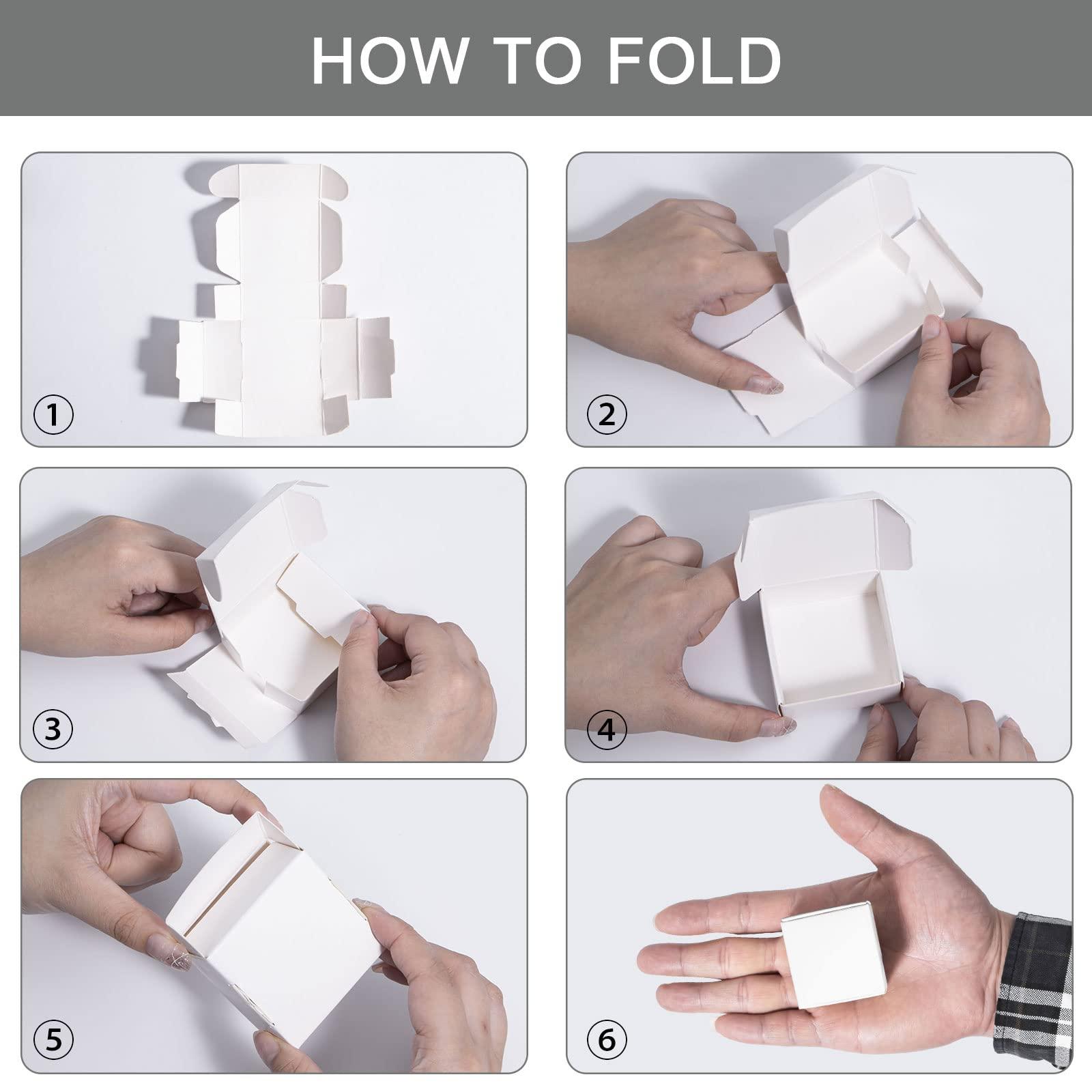 Sdootjewelry Sdootjewelry Small Gift Boxes, 1.57 1.57 0.98 Kraft Gift Boxes Bulk, 100 Pack Ring Boxes Bulk, Small Cardboard Boxes for Jewelry Packaging, White