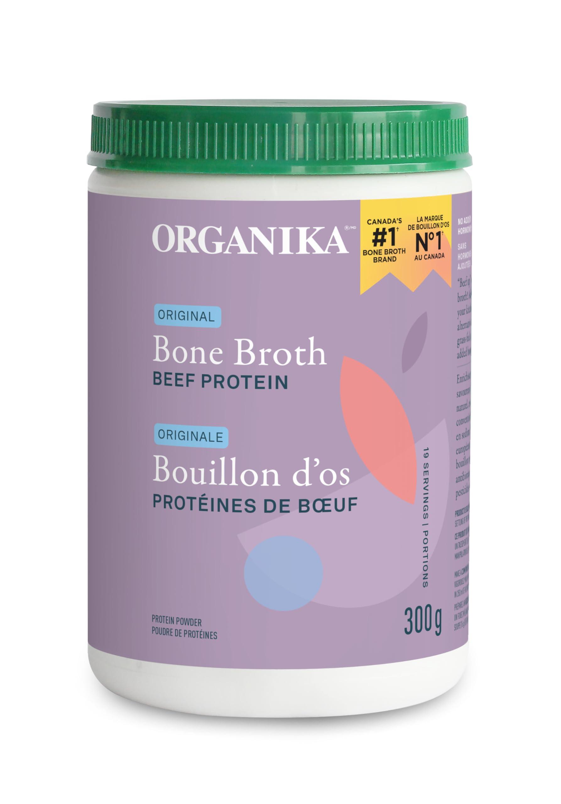 Organika Organika Beef Bone Broth Powder- Grass-Fed and Pasture Raised Cows- Keto Friendly, High Protein and Mineral Content- 300g