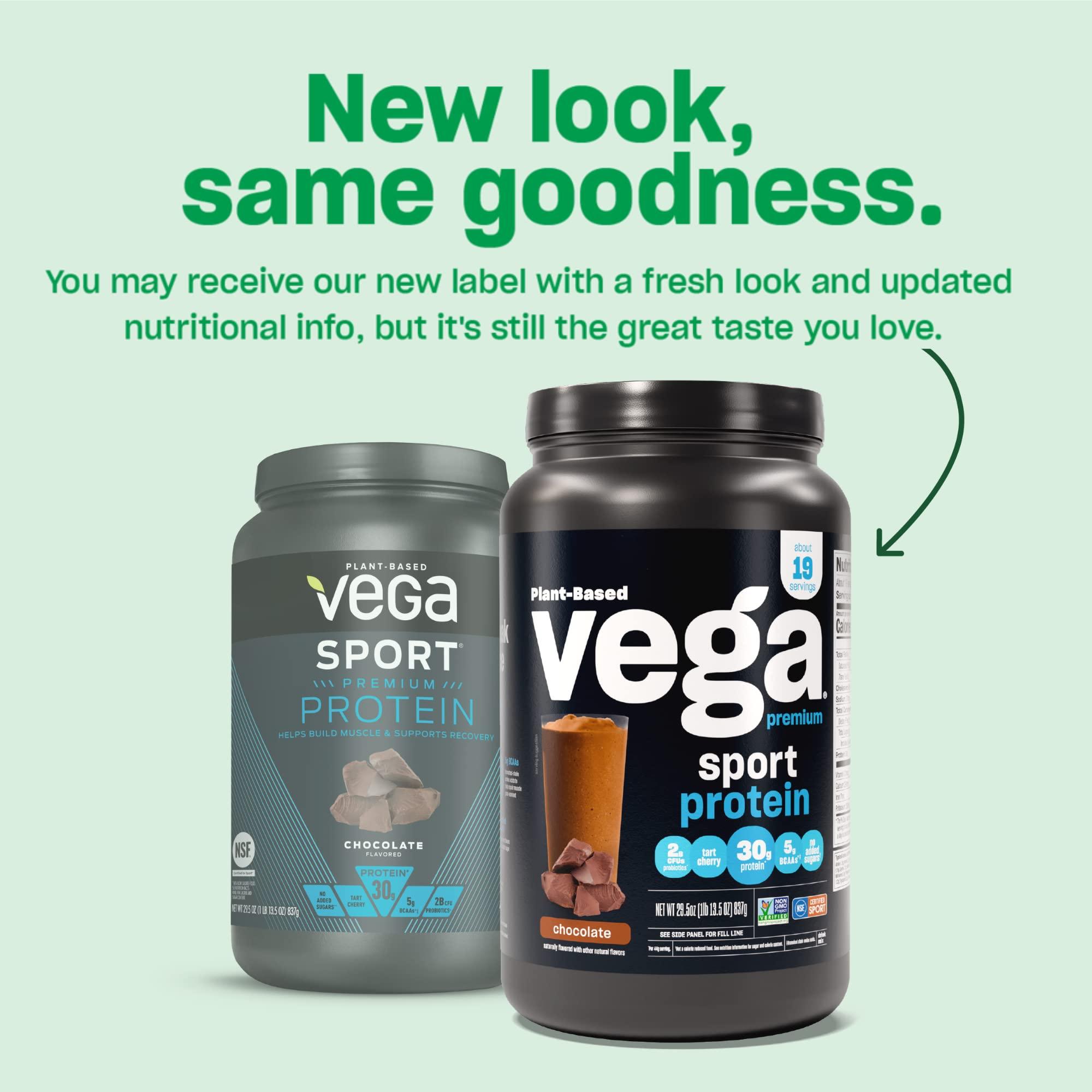 Vega Vega Premium Sport Protein Vanilla Protein Powder, Vegan, Non GMO & Premium Sport Protein Vanilla Protein Powder, Vegan, Non GMO