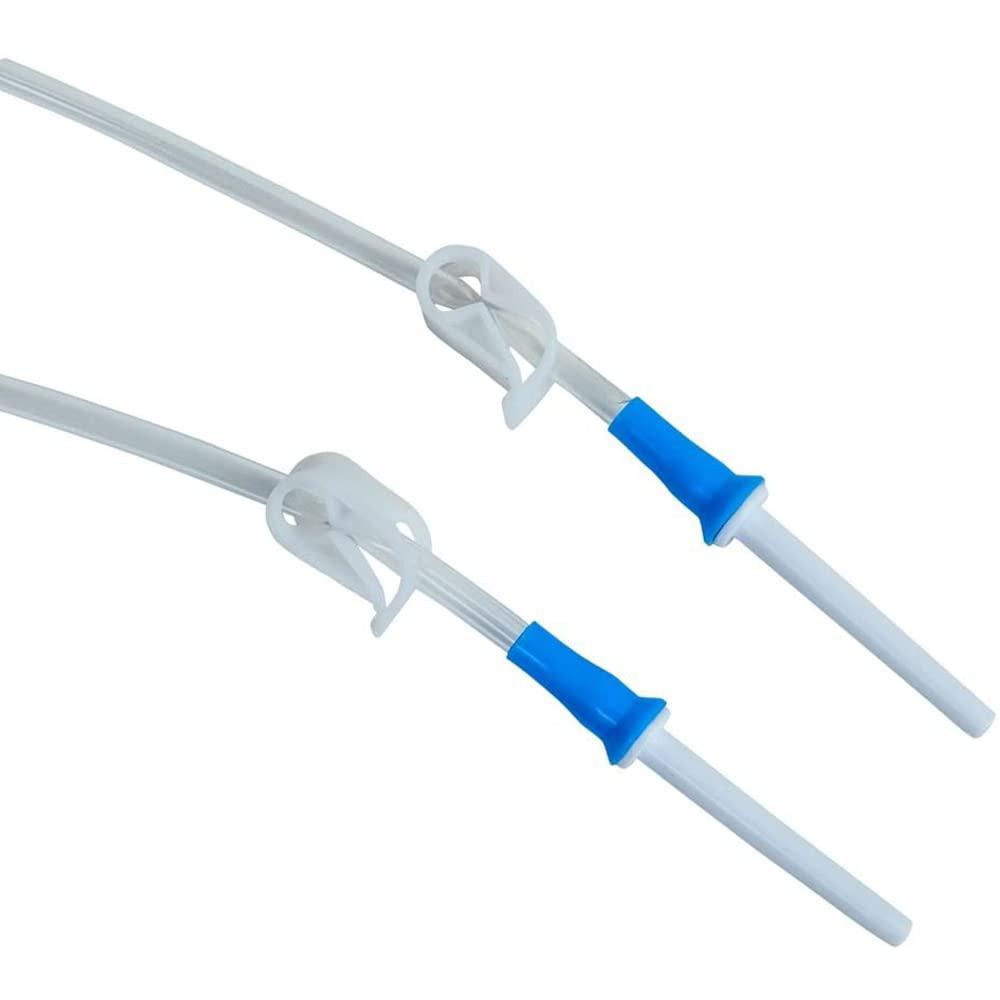 SoulGenie HealthAndYoga Replacement Enema Tubing Super Economical, Hygienic, Medical Grade PVC - 1.5 Meter with Hose Clamp and Nozzle Enema Supplies Compatible with most Bucket Bag Kits (2 Set)