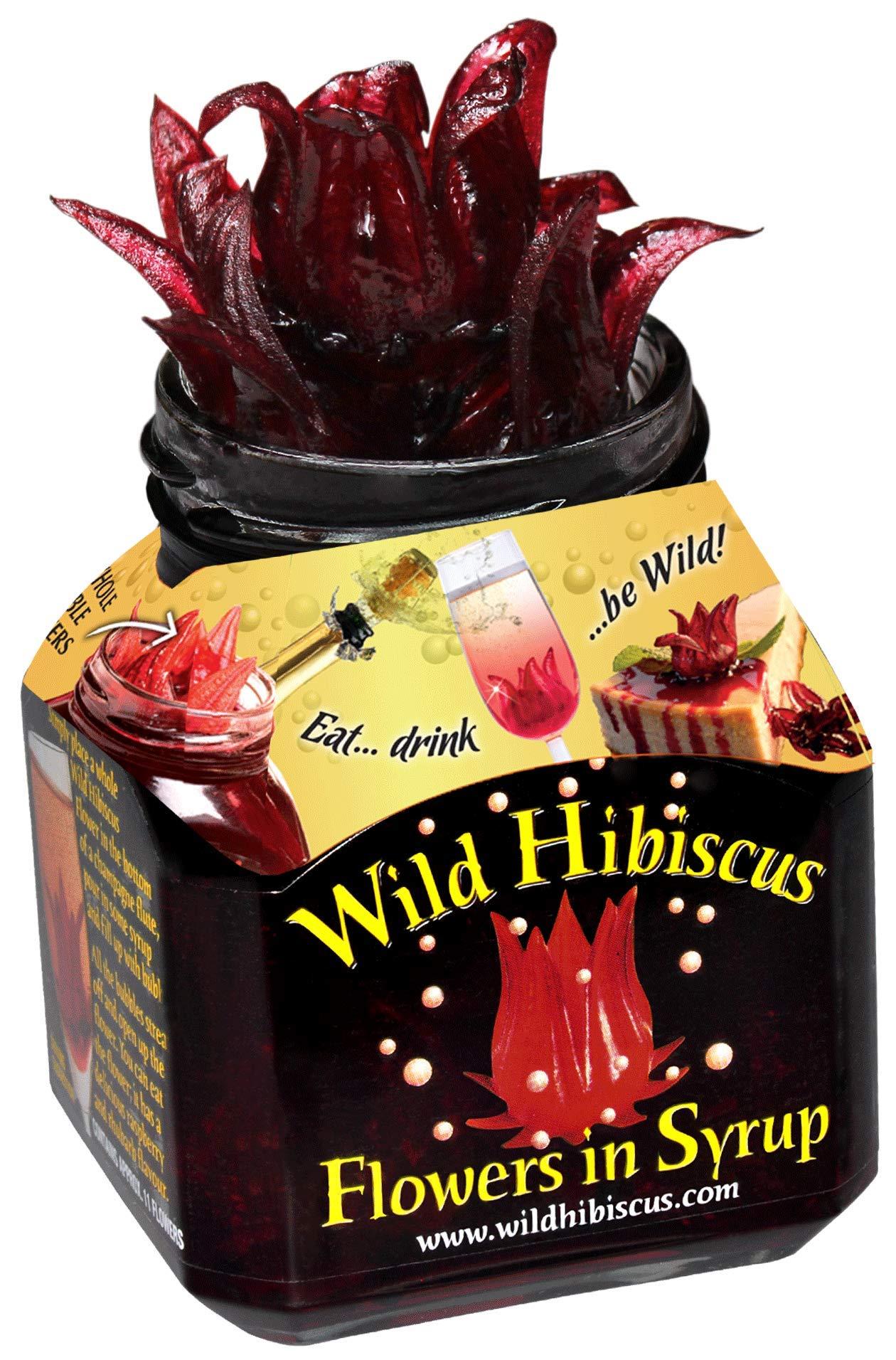 Cavalrywolf Wild Hibiscus Flowers in Syrup - 8.8 oz (250 g)