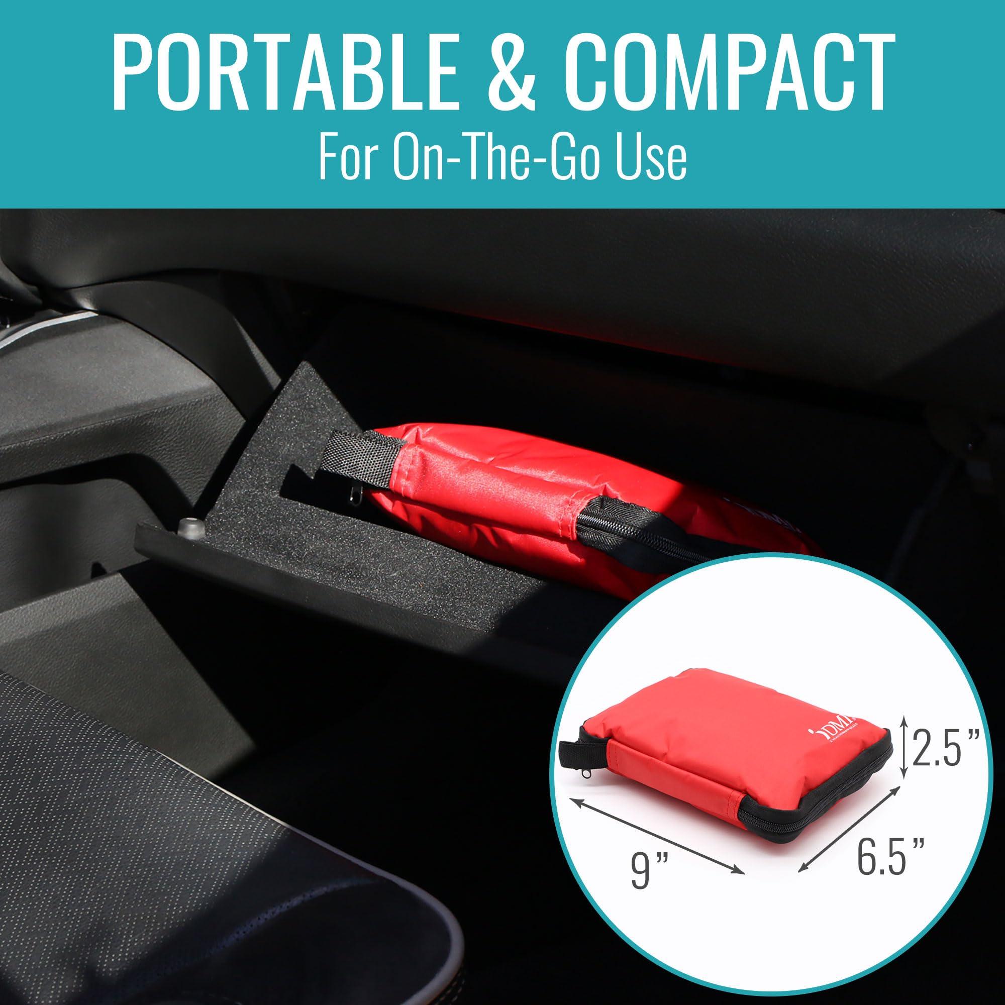 DMI DMI 298-Piece Complete Emergency First Aid Kit, Treats Pain, Swelling, Cuts, Scrapes & Burns, Complete First Aid Guide Included, Clear Pocket Organization, Durable Zippered Travel Bag