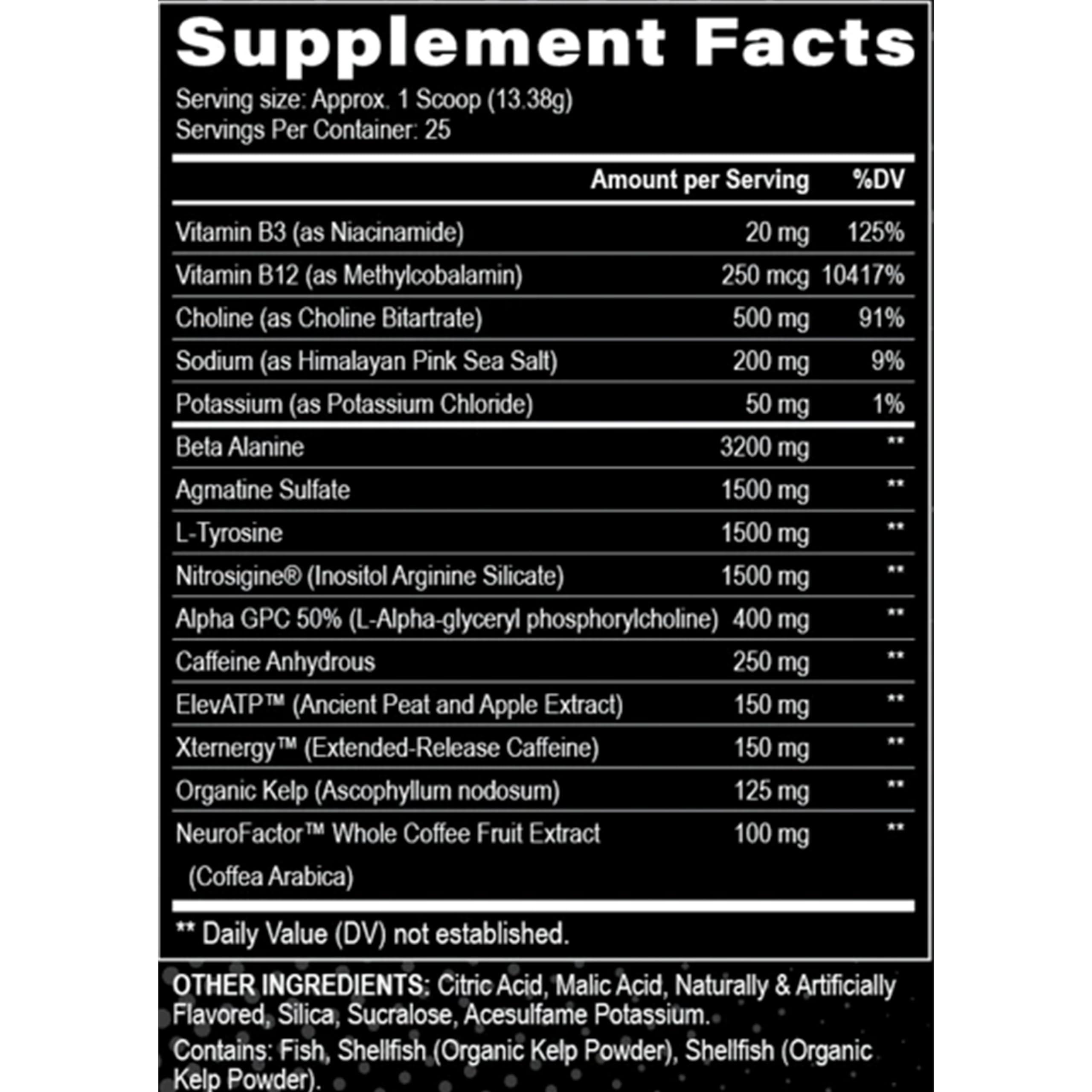 Black Magic Supply Black Magic Supply Villain High-Stim Nootropic Pre-Workout - Beta-Alanine, L-Tyrosine, & Caffeine - Pump & Focus - 25 Servings (Bombsicle)
