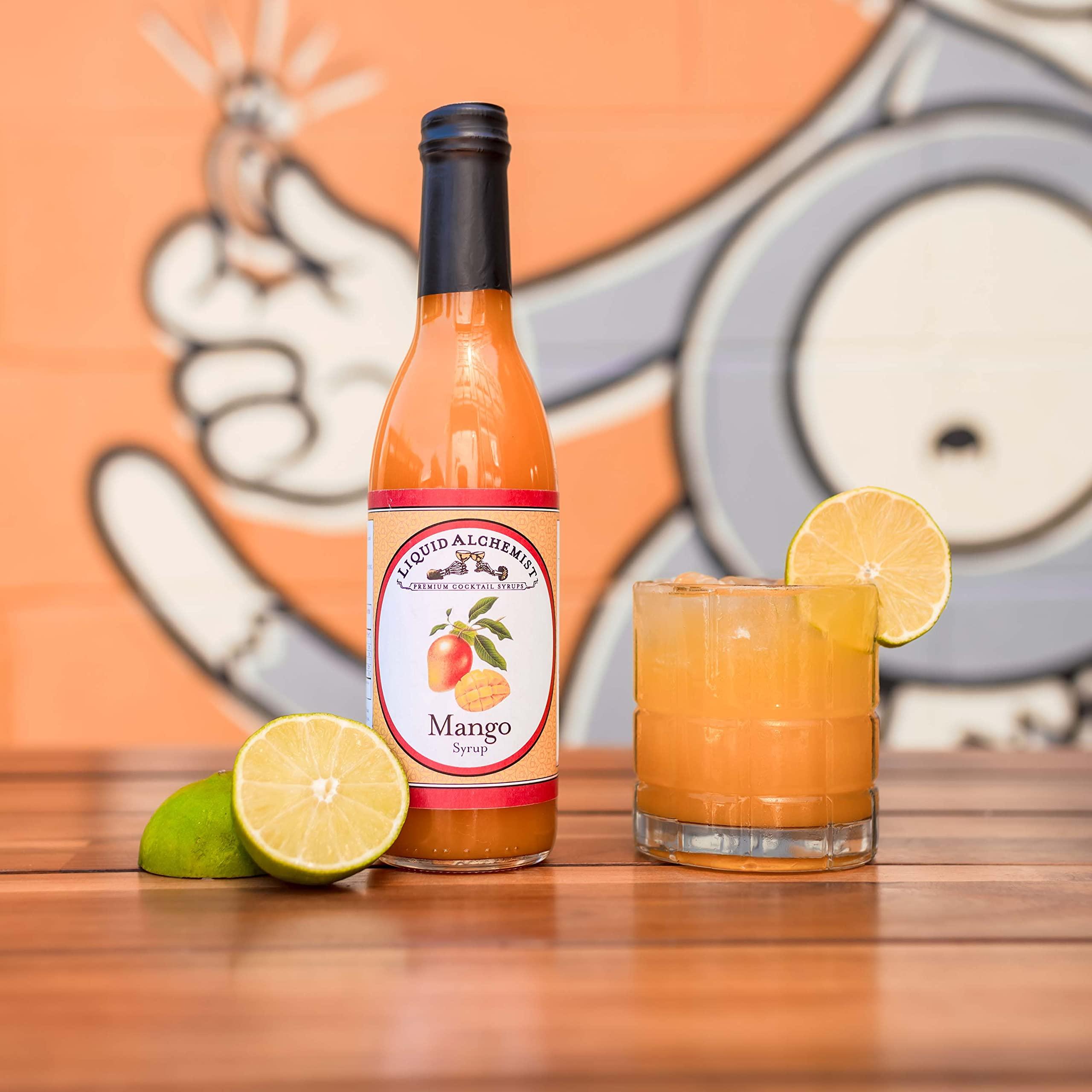 Liquid Alchemist Liquid Alchemist Mango Syrup for Drinks - Real Ingredients Make our Mango Puree for Cocktails the Perfect Mango Margarita Mix - Our Mango Flavoring Syrup is Non-GMO & Vegan - Mango Drink Syrup (25 oz)