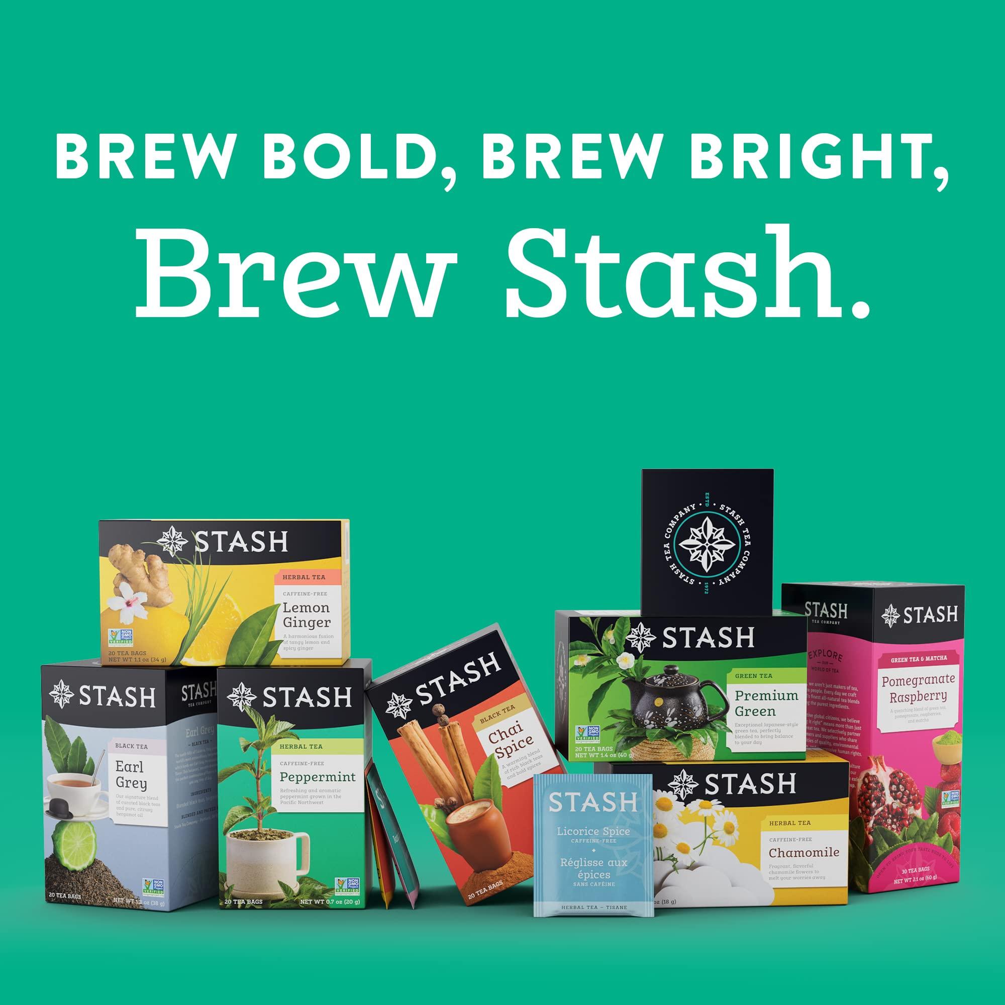 Stash Stash Tea Meyer Lemon Herbal Tea, 6 Boxes With 20 Tea Bags Each (120 Tea Bags Total)
