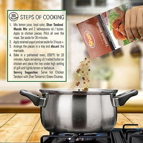 Shan Shan - Tandoori Masala Seasoning Mix (50g) - Spice Packets for Tandoori Style Chicken (Pack of 3)