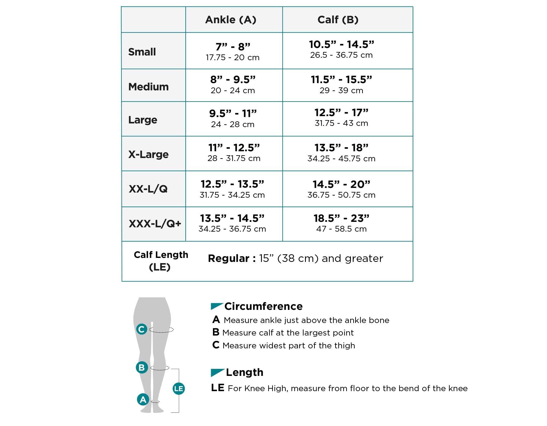 Ames Walker Ames Walker AW Style 300 Medical Support 30-40 mmHg Extra Firm Closed Toe Knee High Stockings Beige Small