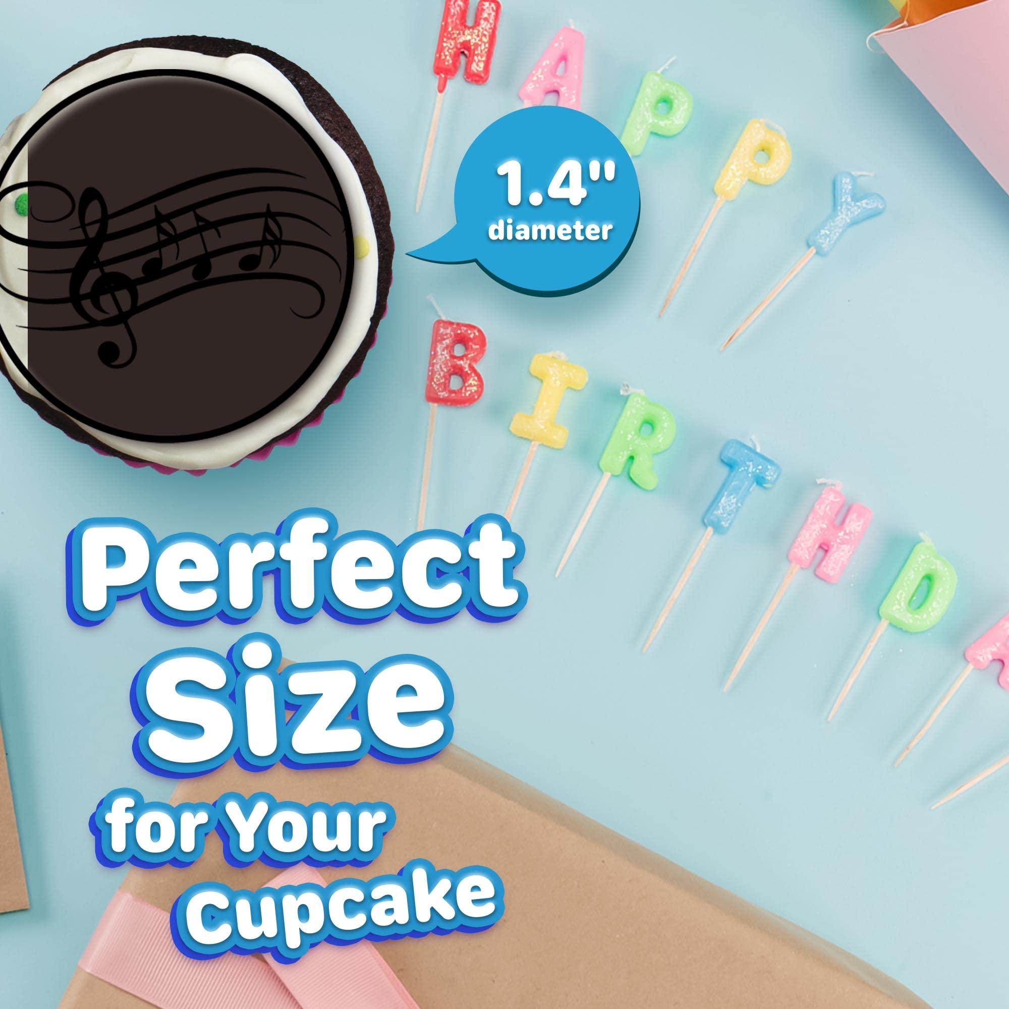 NATURAL BEHAVIOUR 30 x Edible Cupcake Toppers Themed of Music Collection of Edible Cake Decorations | Uncut Edible on Icing Sheet