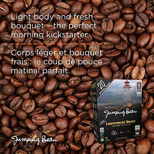 Jumping Bean Jumping Bean Lighthouse Light Roast Fairtrade Organic 100% Compostable Coffee Pods - 12ct