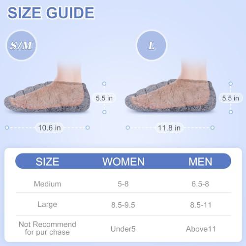 SUZZIPAD SUZZIPAD Microwavable Heated Slippers and Feet Warmer for Cold Feet, Foot Warmer for Bed, Microwave Slippers for Plantar Fasciitis, Achilles Tendinitis, Ankle Pain Relief, L, Unscented
