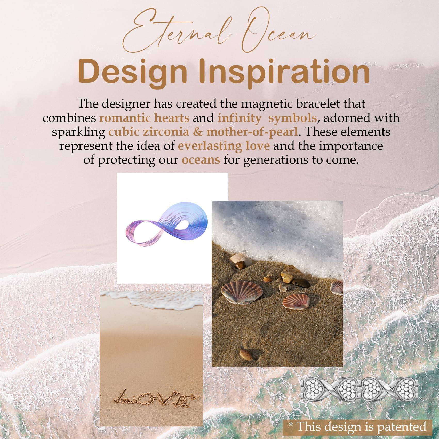 Feraco Feraco Ultra Strength Magnetic Bracelets for Women with 3800 Gauss Magnets, Stainless Steel Magnet Bracelet, Adjustable with Sizing Tool