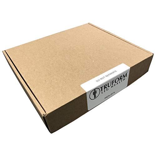 Truform Compression Socks, 30-40 mmHg, Men's Dress Socks, Knee High Over Calf Length Black Medium (6 Pairs)