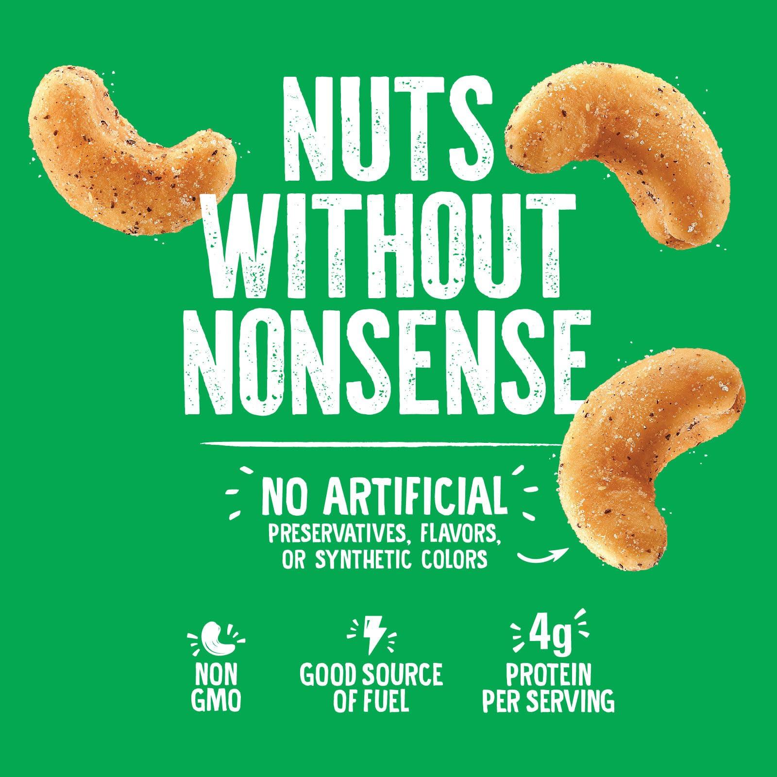 Emerald Emerald Nuts Salt and Pepper Seasoned Cashews (1-Pack), 5oz Resealable Bag, Kosher Certified, Non-GMO, Contains No Artificial Preservatives, Flavors or Synthetic Colors