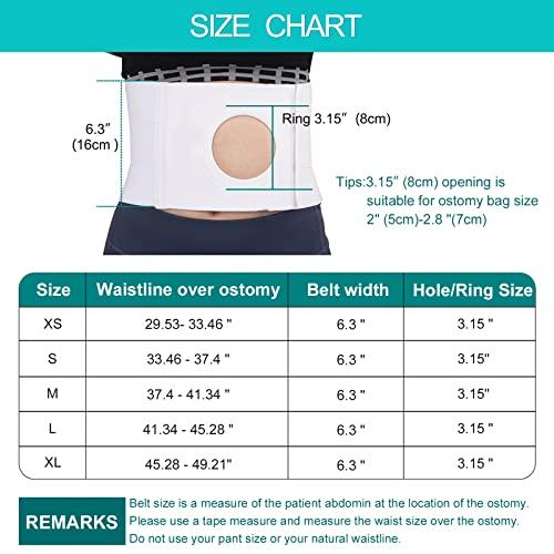 TANDCF Medical Ostomy Belt Ostomy Hernia Support Belt Abdominal Binder Brace Abdomen Band Stoma Support For Colostomy Patients to Prevent Parastomal Hernia Stoma Opening- Men Or Women- Size L