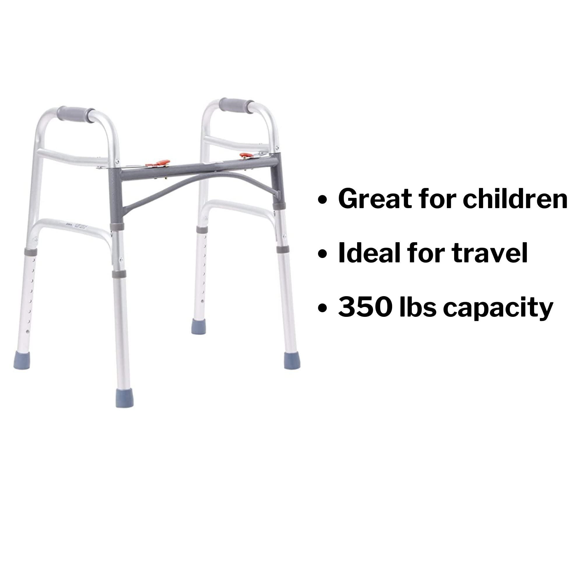 McKesson McKesson Folding Walkers, Aluminum, 32 in to 39 in, 350 lbs Weight Capacity