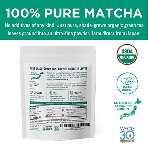 Jade Leaf Matcha Jade Leaf Culinary + Ceremonial Matcha Bundle - Organic Matcha Green Tea Powder Culinary Pouch (100g) and Ceremonial Pouch (30g)